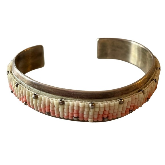Chan Luu Silver Beaded Bangle Cuff Bracelet - Picture 3 of 7